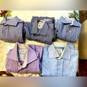 TED BAKER SHIRTS x 5. Sizes 16 (4 shirts) and 15.5 (1 shirt)